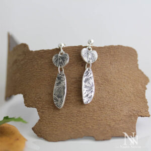 Heart Earrings Fall Jewelry by Nadin Novoa