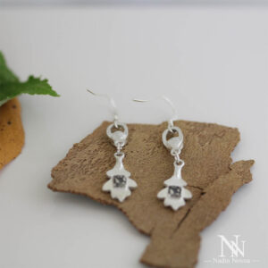 Oak leaf earrings back