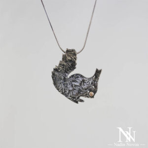 Silver Squirrel Pendant by Nadin Novoa