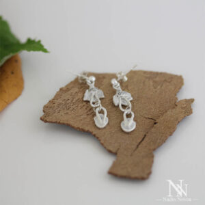 Acorn and Leaf Earrings Back