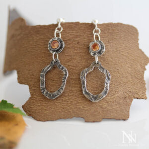 Silver Acorn Earrings - Silver Fall Jewelry - Nadin Novoa