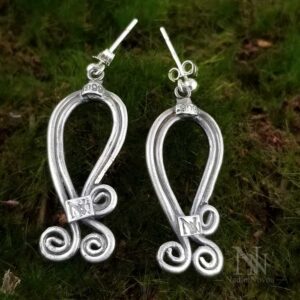 Silver Swirl Earrings for every day use by Nadin Novoa Washington DC